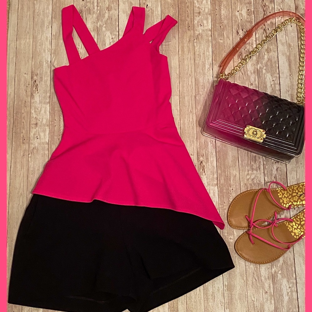 Peplum pink top
